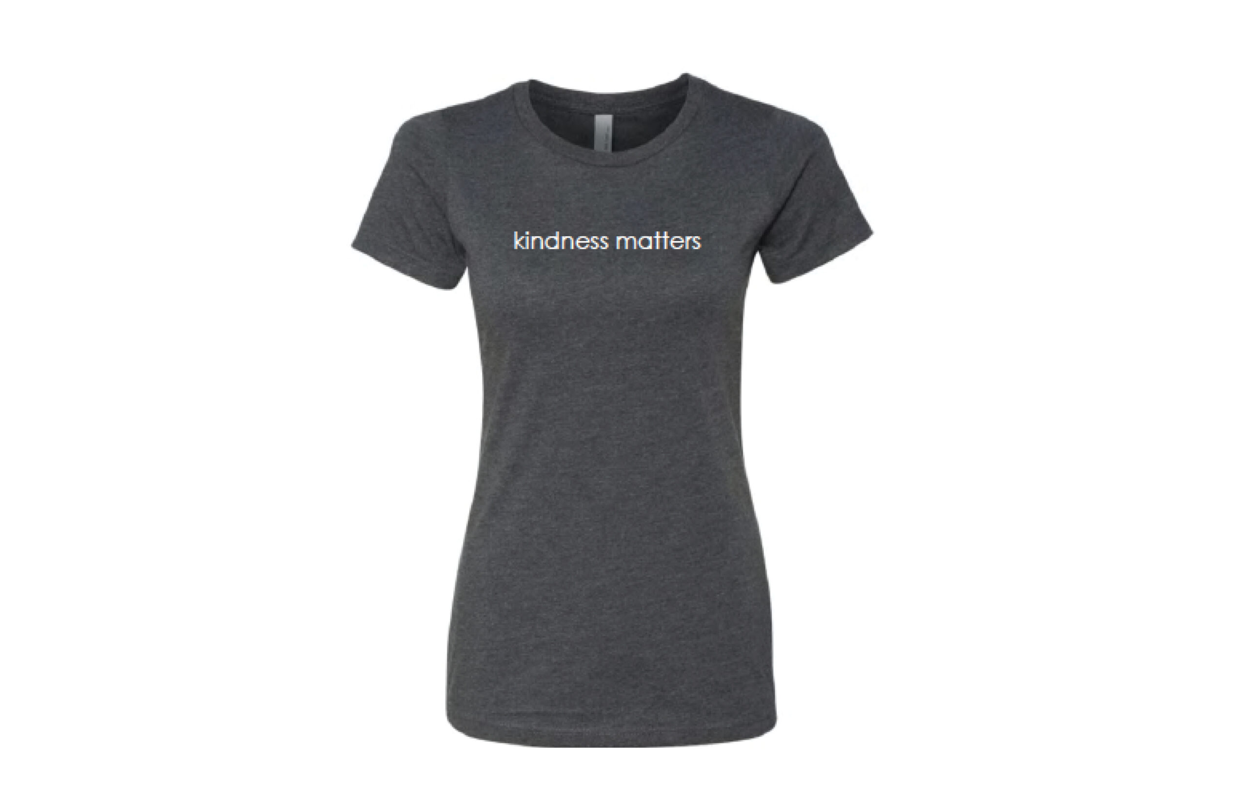Kindness Matters T-shirt – Ladies, Charcoal – The Great Kindness Challenge